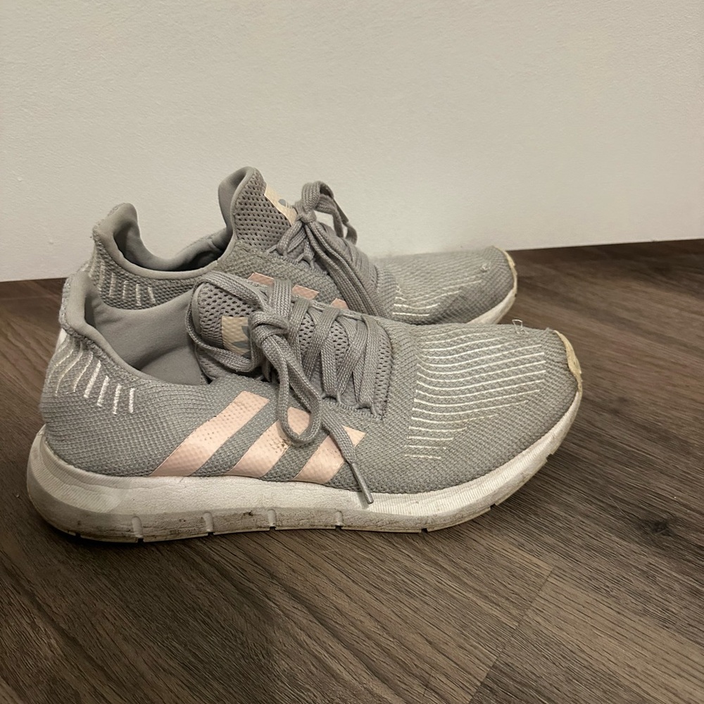 Adidas Gray and Pink Sneakers